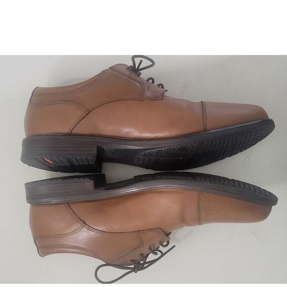 Rockport Dress Shoe Mens 13 Brown Leather Waterproof Slip Resistant No Moisture - Picture 3 of 13
